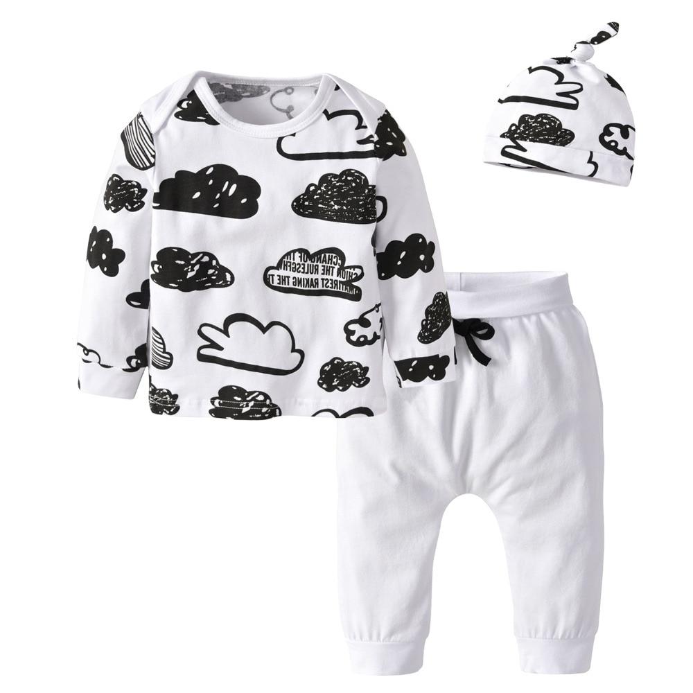 Baby's Printed Sweatshir, Pants and Beanie 3 Pcs Set