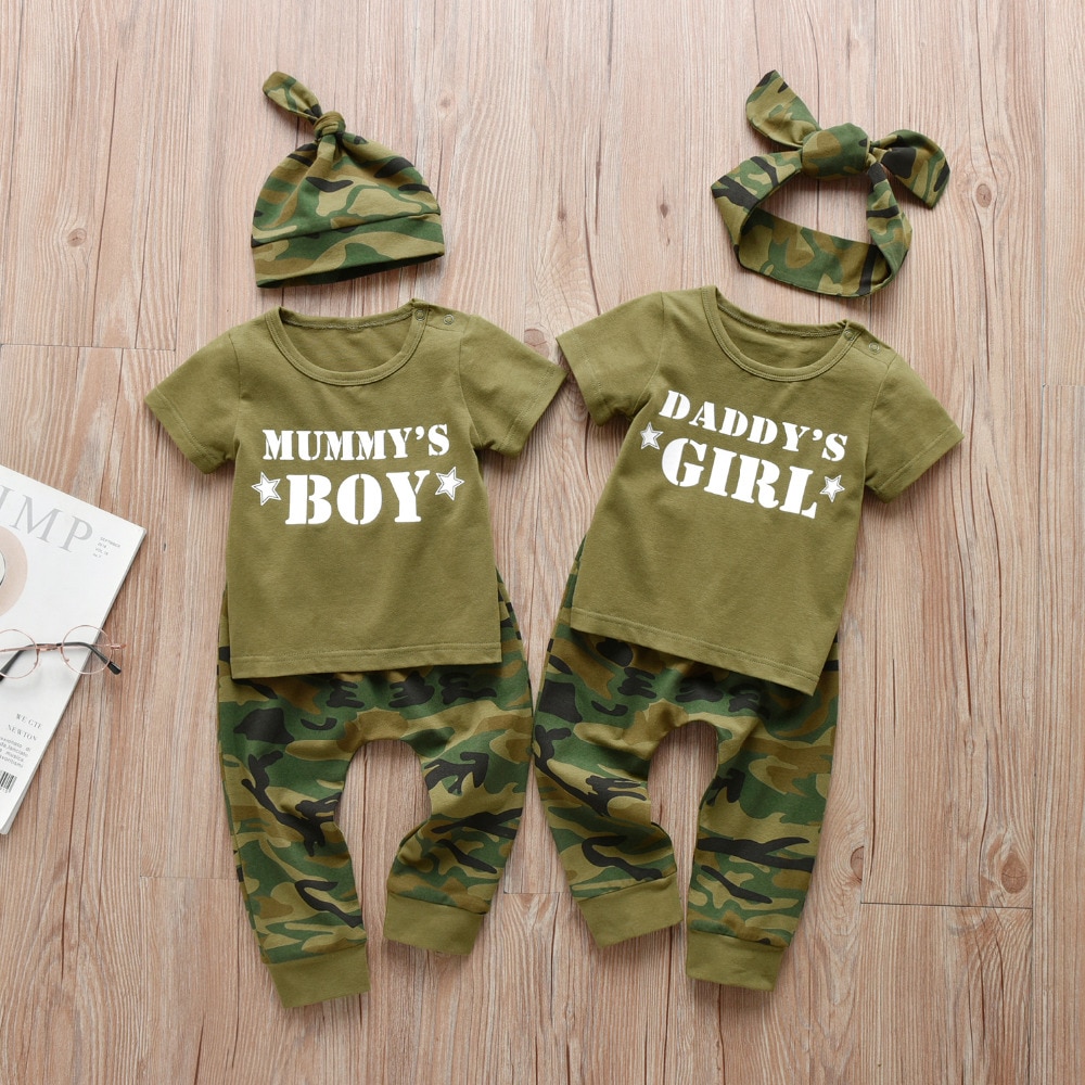 Baby's Camouflage Summer Clothing Set
