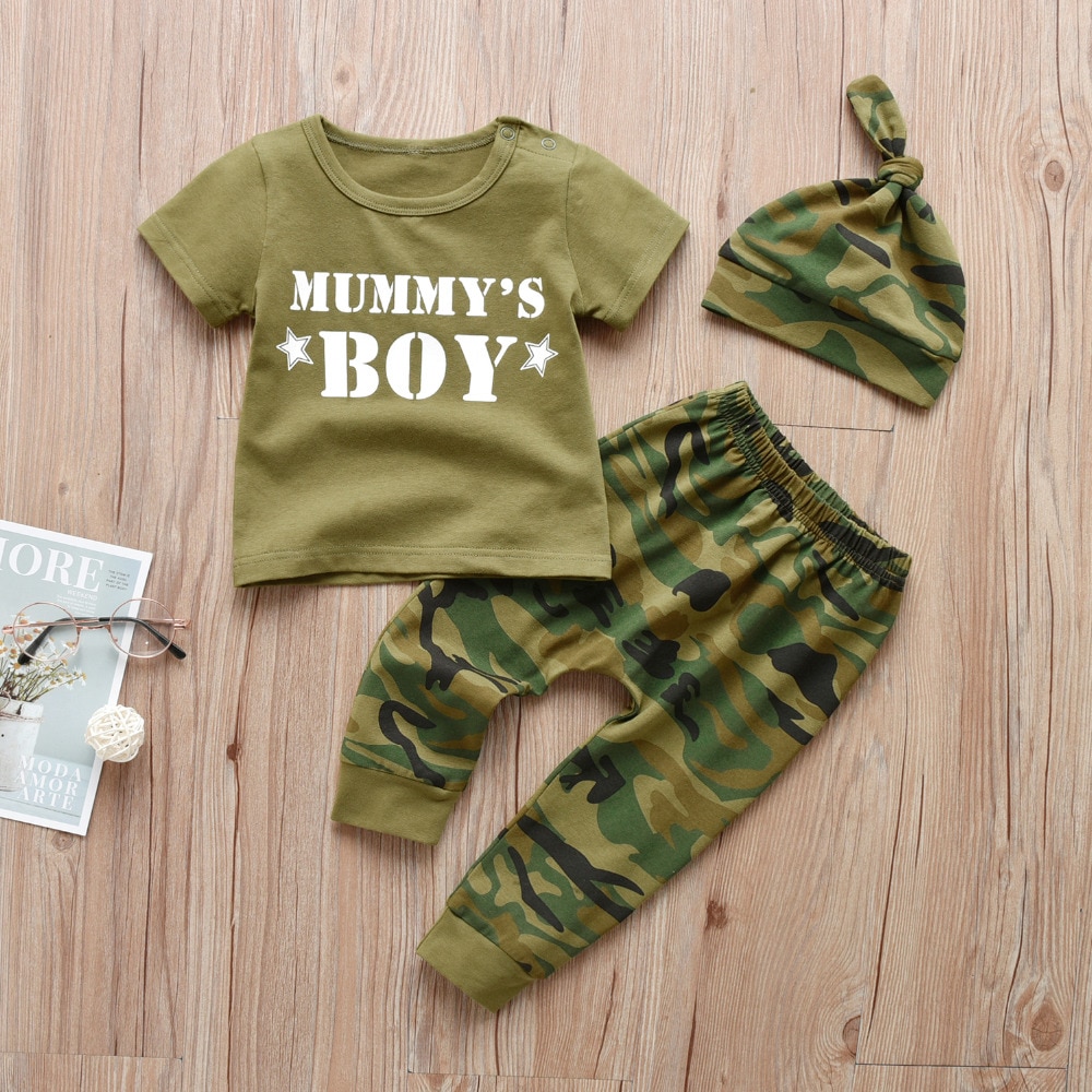 Baby's Camouflage Summer Clothing Set