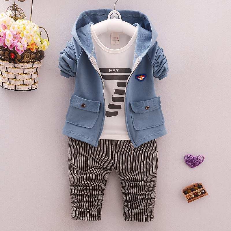Baby Boy’s Casual Hooded Clothing Set