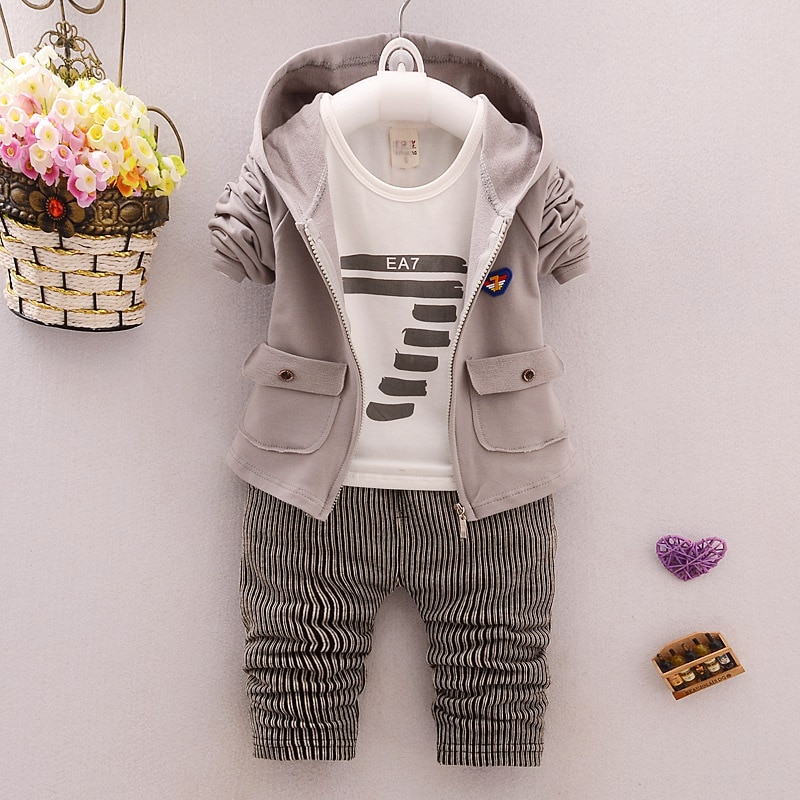 Baby Boy’s Casual Hooded Clothing Set