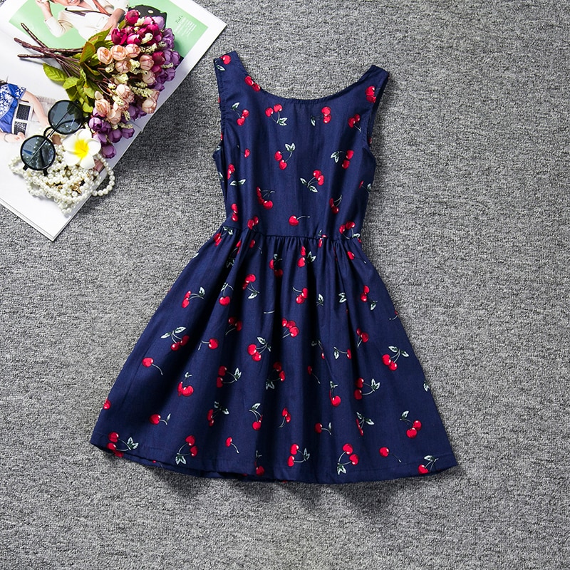 Cute Sleeveless Plain Polyester Dress