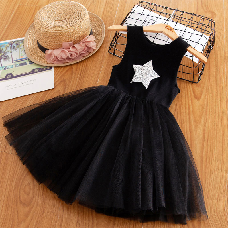 Cute Sleeveless Plain Polyester Dress