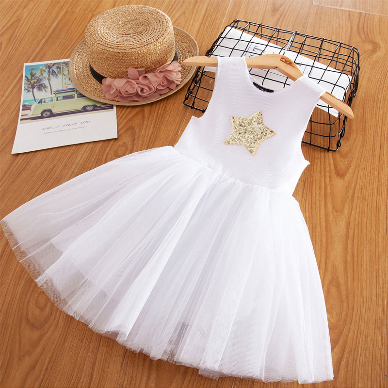 Cute Sleeveless Plain Polyester Dress