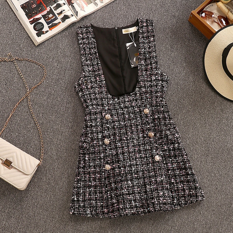 Two-Piece Set of Women's Dress and Blouse