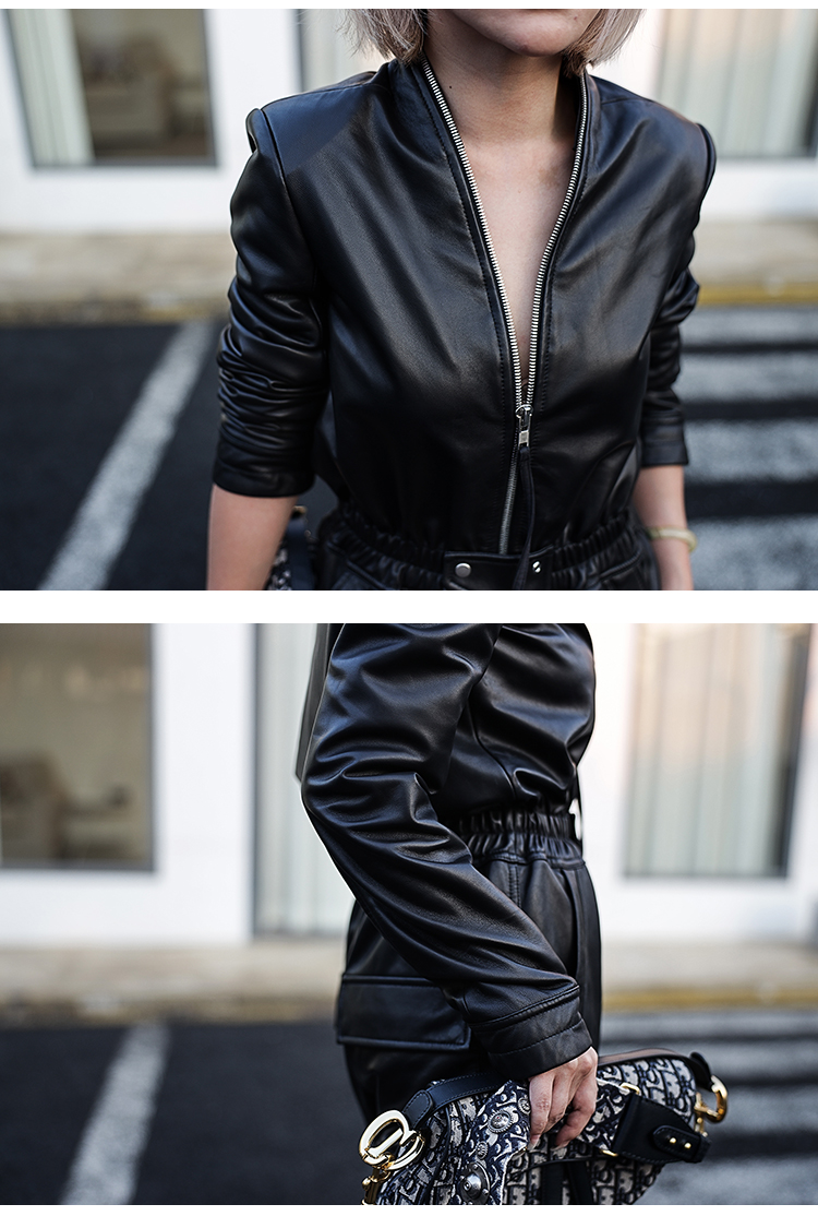 Women's Eco-Leather Jumpsuit