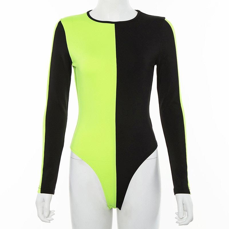 Neon Color Bodycon Jumpsuit for Women