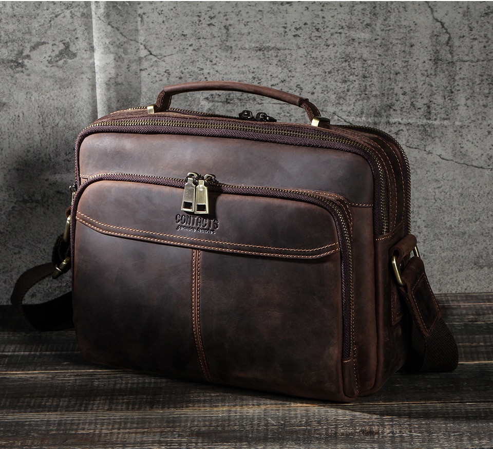 Men's Solid Leather Briefcase