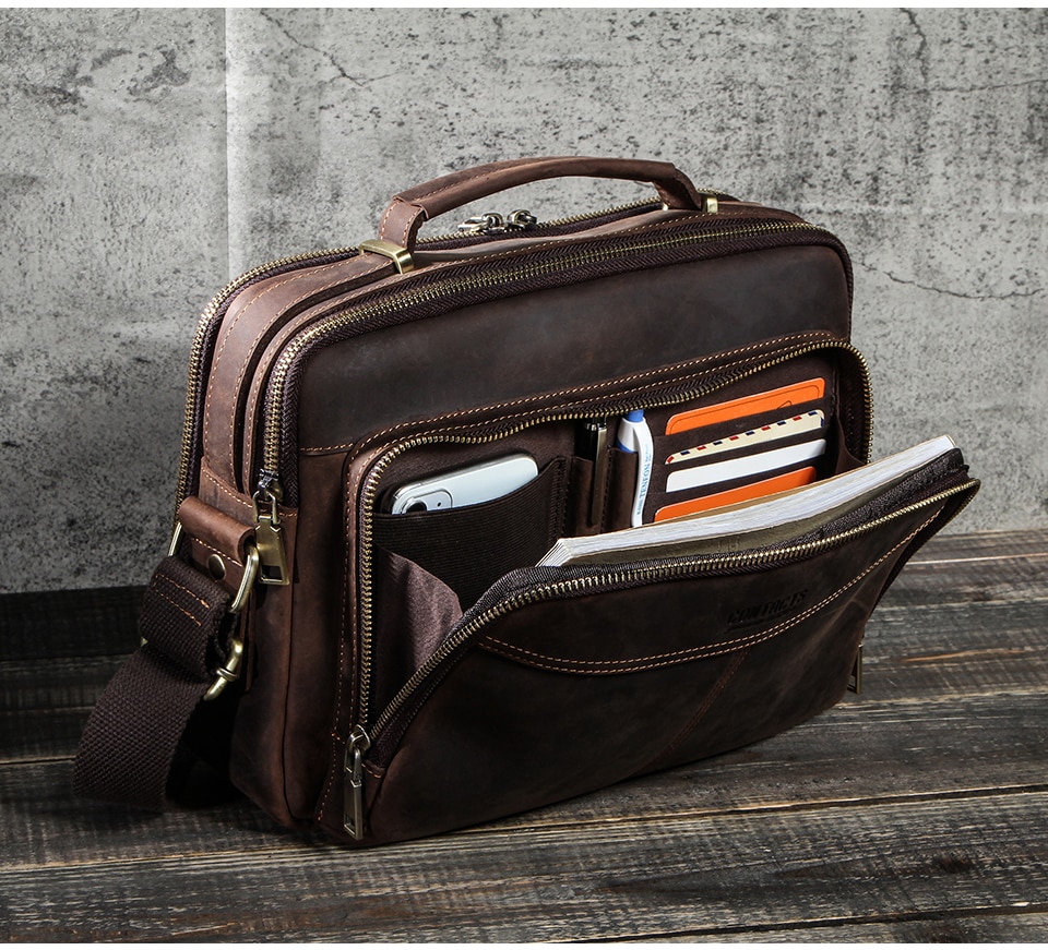 Men's Solid Leather Briefcase