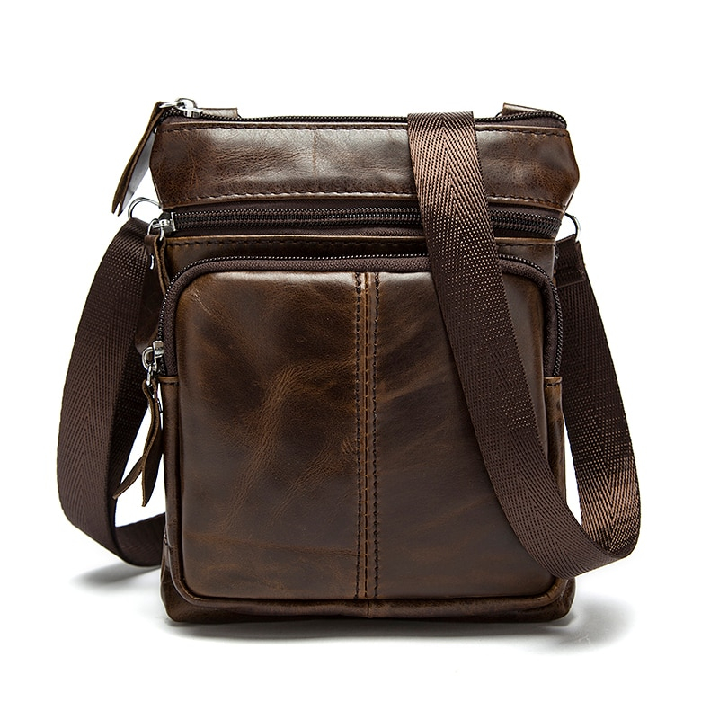 Men's Genuine Leather Crossbody Bag