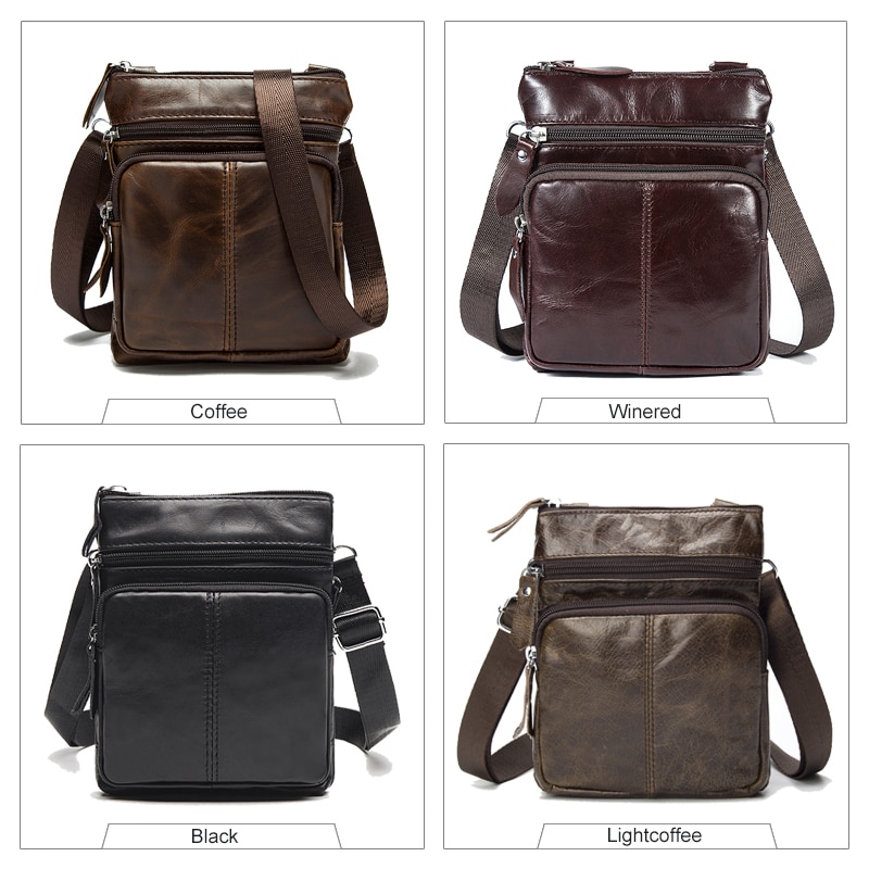 Men's Genuine Leather Crossbody Bag