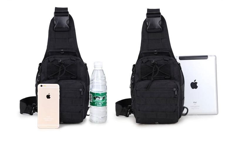 Black Multi Pocket Design Crossbody Bag