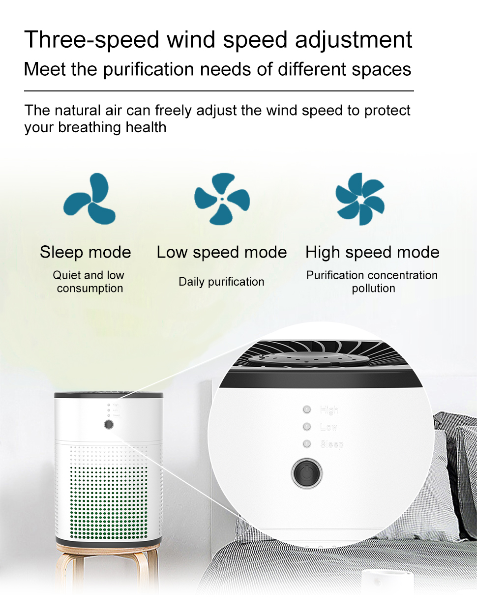 Home Portable Air Purifier and Aroma Diffuser