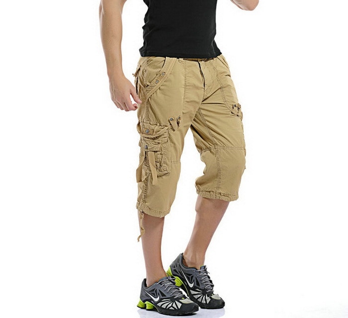 Men's Calf Length Casual Cargo Shorts