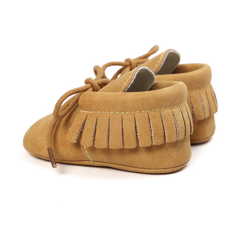 Baby's Solid Color Leather Moccasins