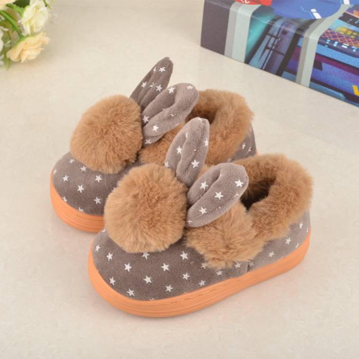 Bear / Rabbit Warm Cotton Slippers for Kids
