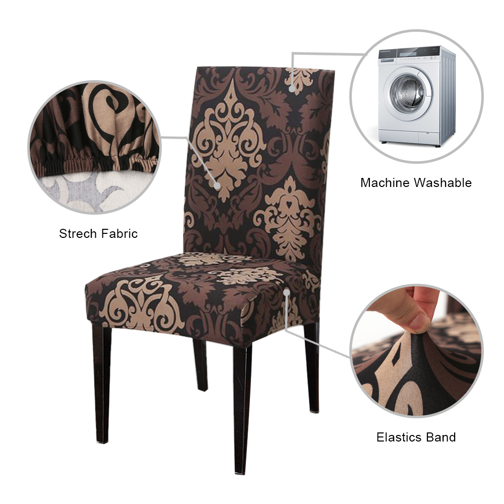 Elastic Fabric Printed Chair Cover