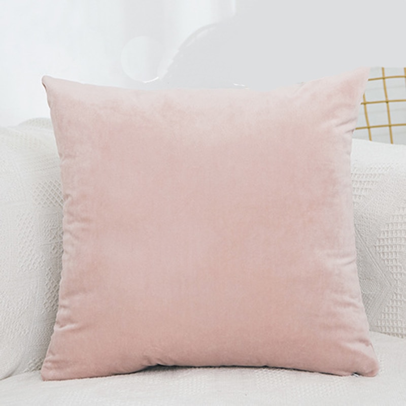 Solid Color Velvet Cushion Cover