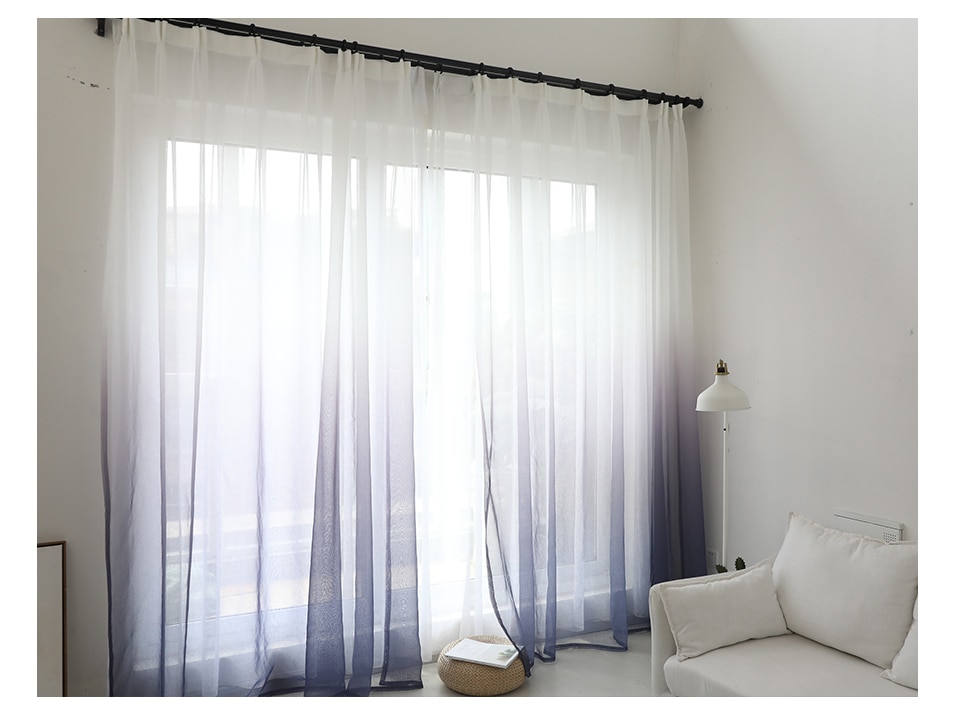 Gradient Color Bedroom Curtain