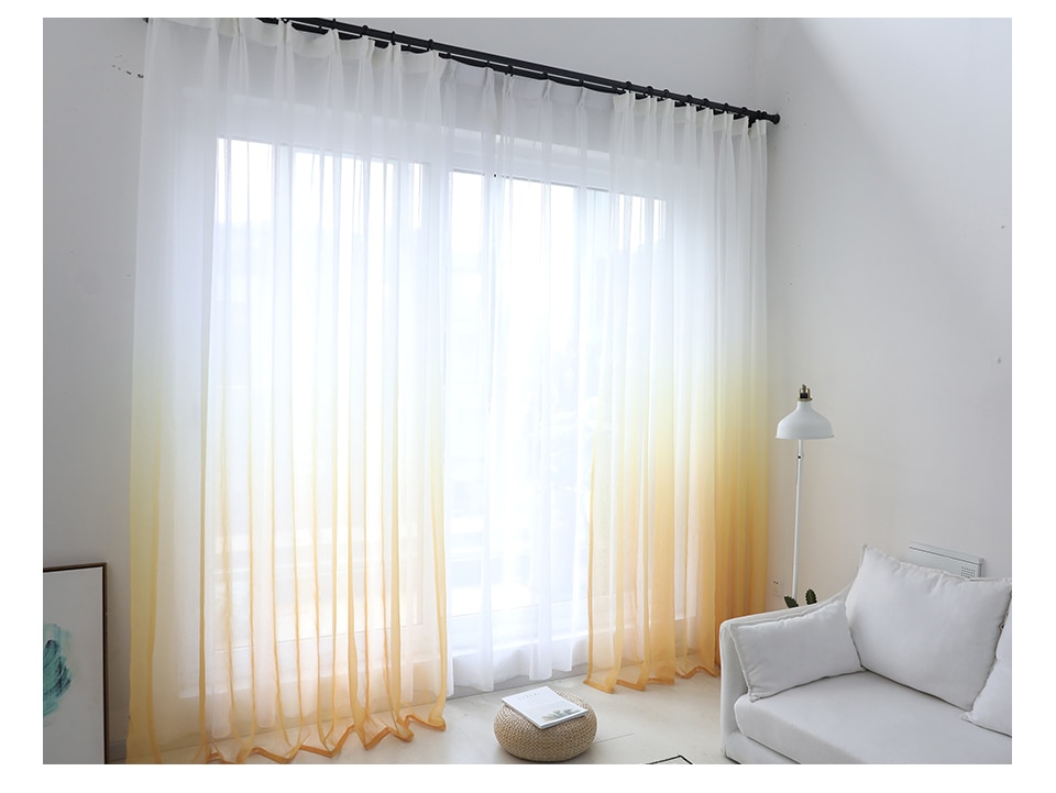 Gradient Color Bedroom Curtain