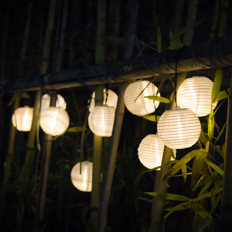 Round Lantern Solar Energy Outdoor Decorative Fairy Lights