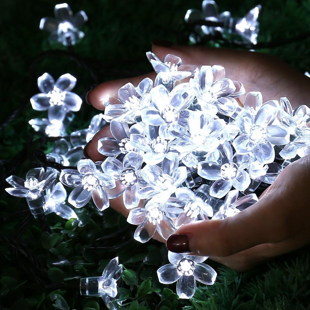 Flower Shaped Solar LED String Fairy Lights