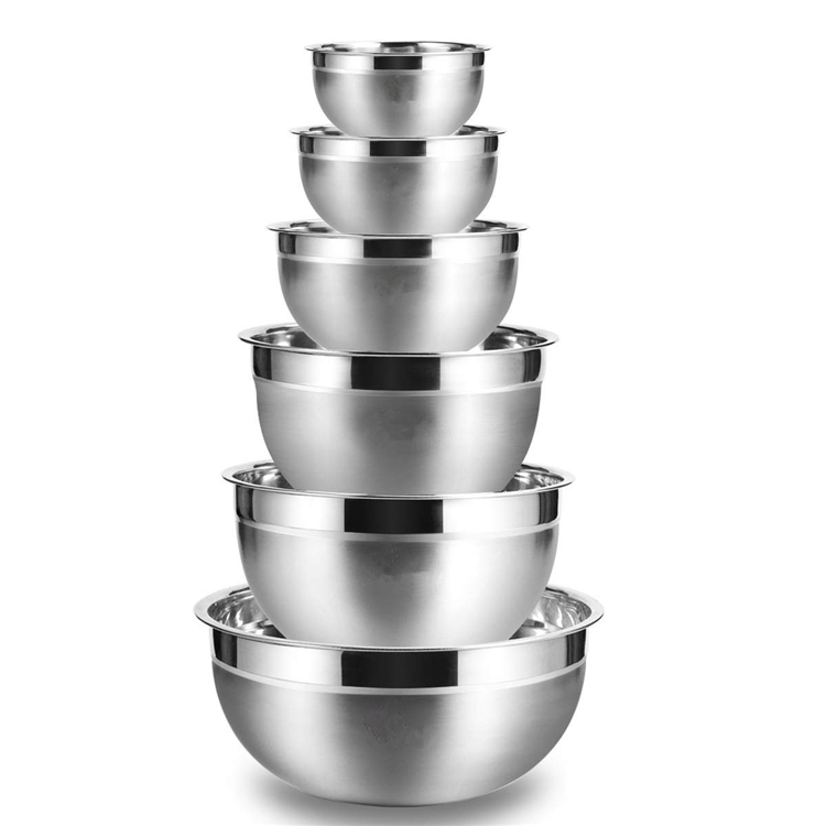 Stainless Steel Mixing Bowls 6 Pcs Set