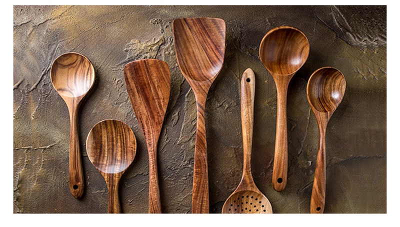 Natural Wood Cooking Utencils