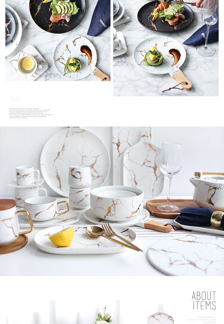 Creative Marble Patterned Tableware
