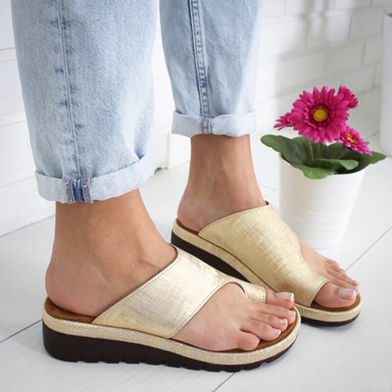 Women's Bunion Correcting Leather Sandals