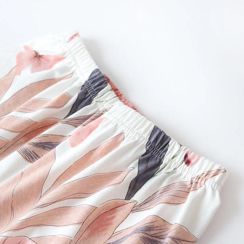 Women's Leaves Printed Pajama Set