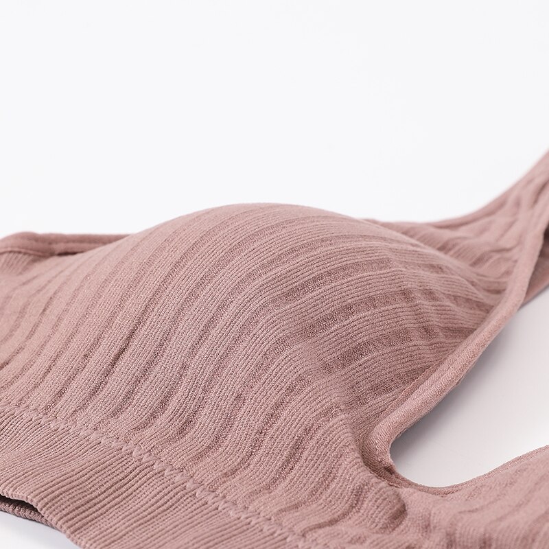 Women's Ribbed Fabric Seamless Bra