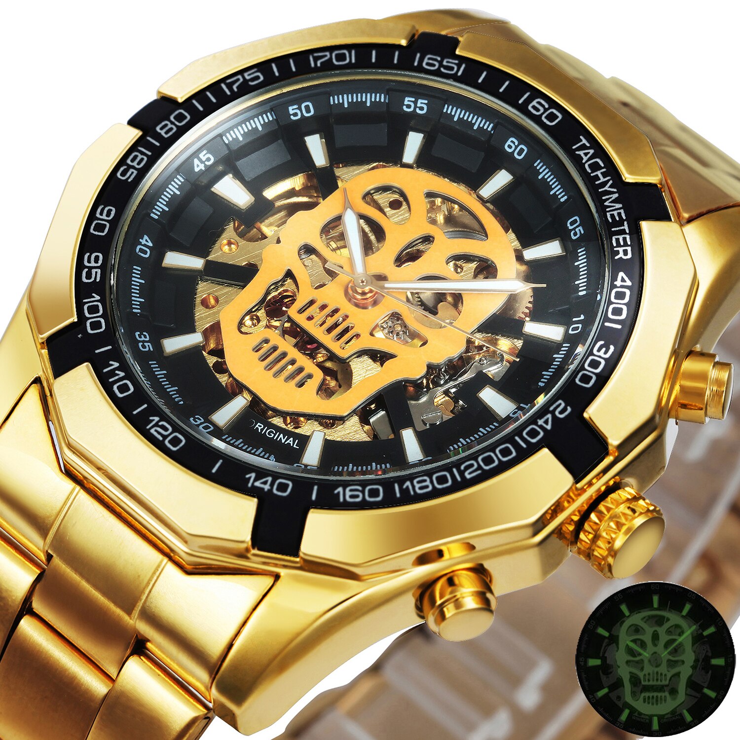 SKULL GOLD BLK