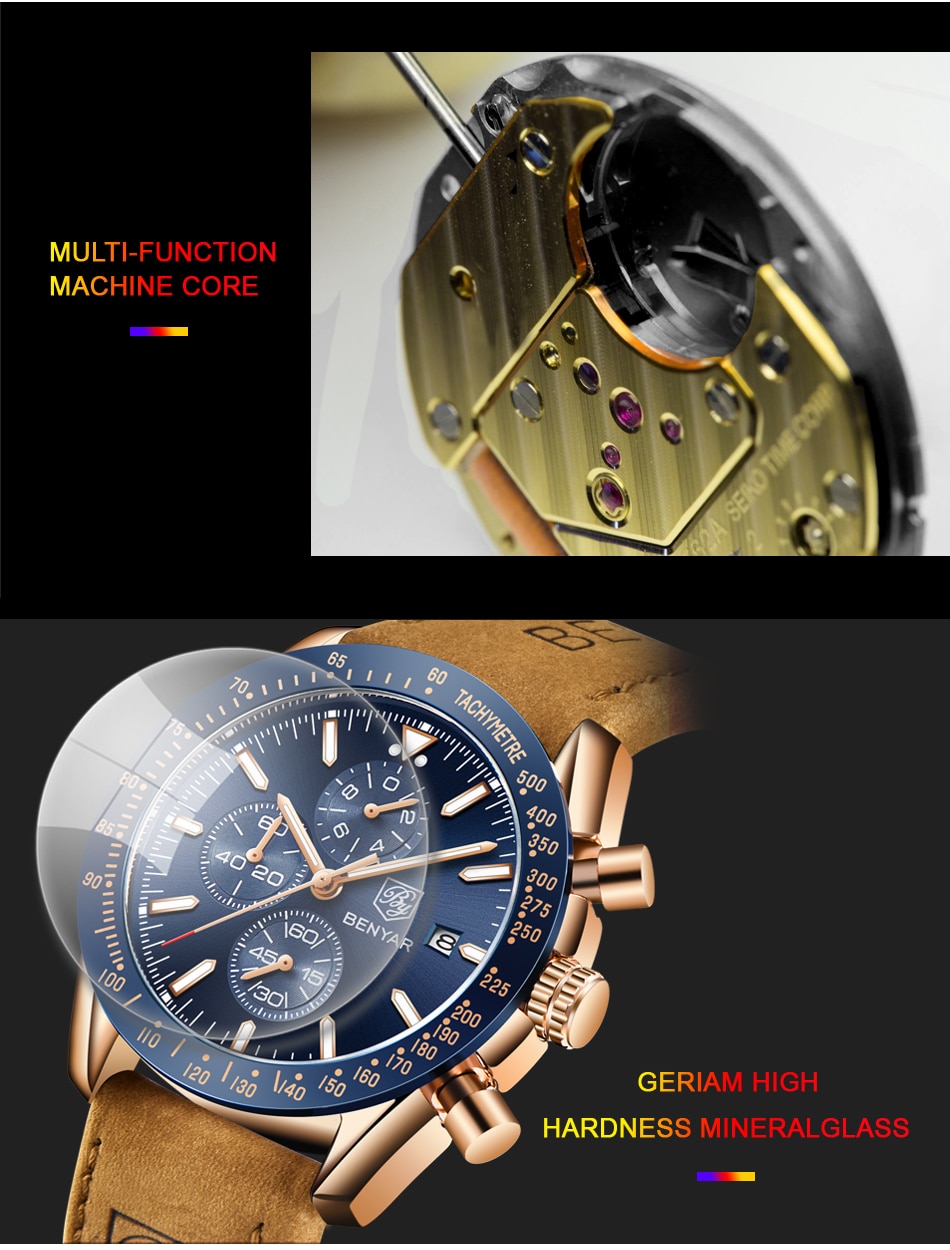 Men's Luxury Leather Watches