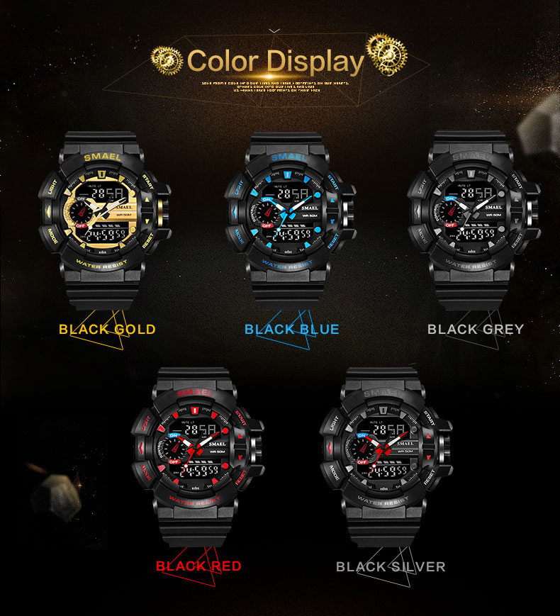 Men's Colorful Design Shockproof Sports Watches