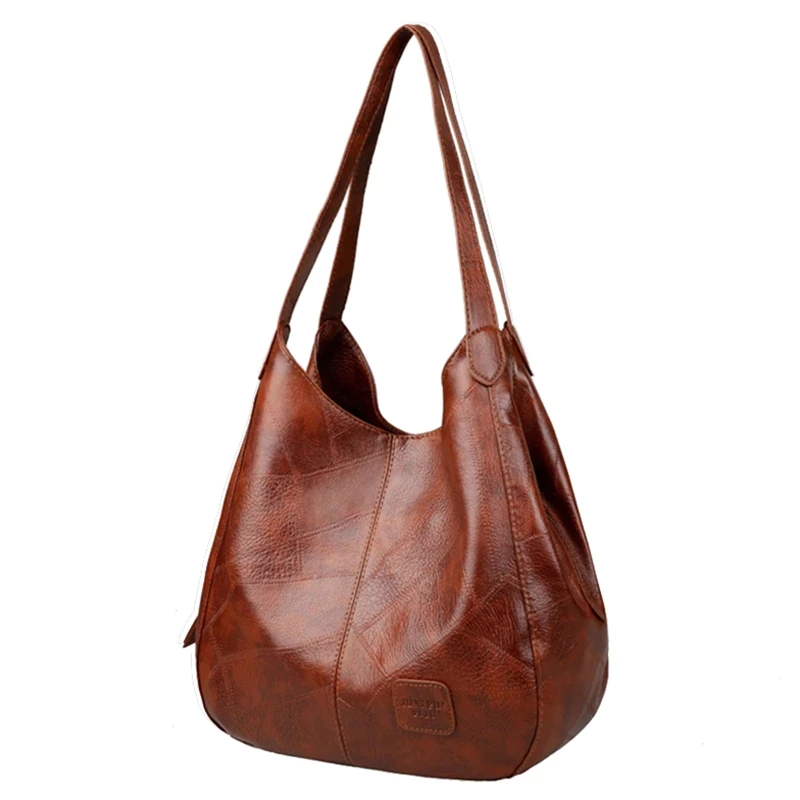 Vintage Women's Handbag with Multi-Pockets