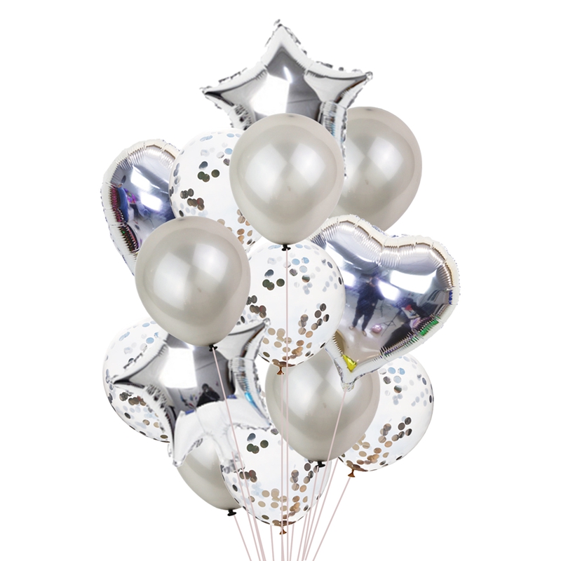 Balloons with Confetti for Party Decoration