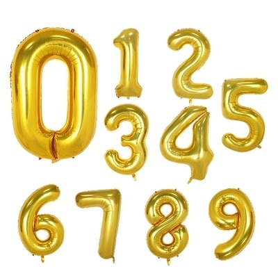 Aluminium Foil Number Shaped Balloon