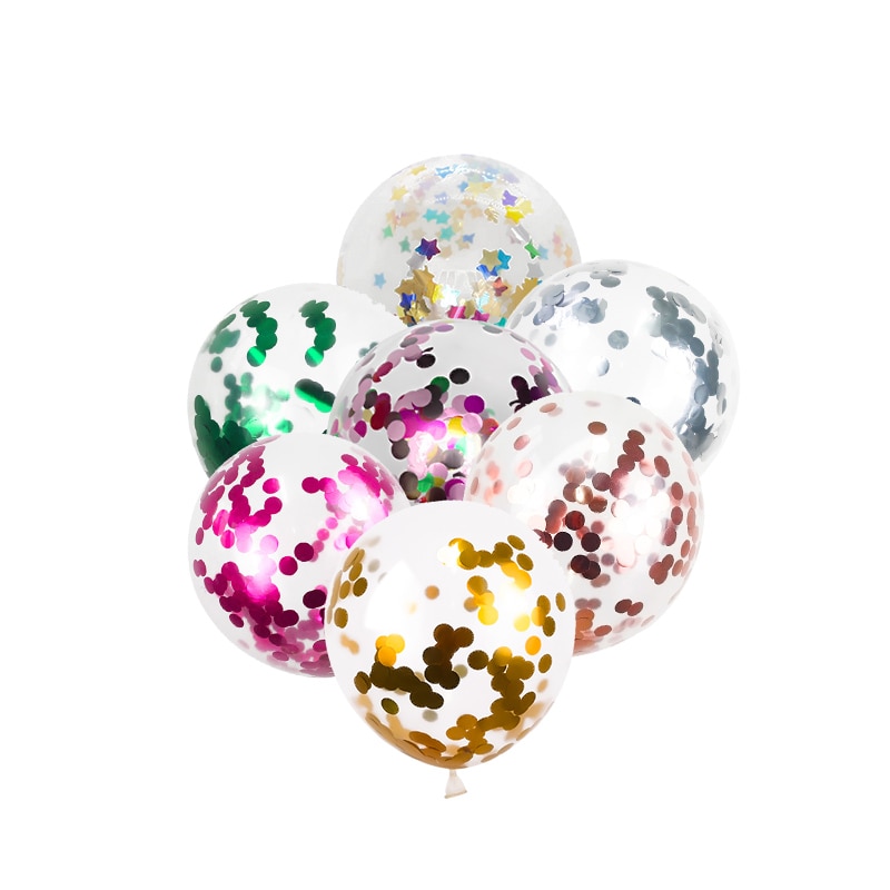Set of 20 Colorful Balloons with Confetti