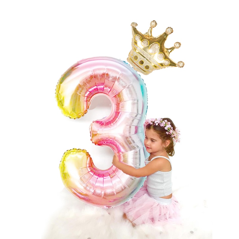 Number Shaped Foil Balloons