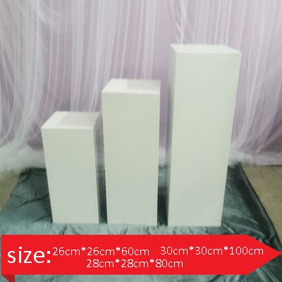 White  Square Stand for Decoration