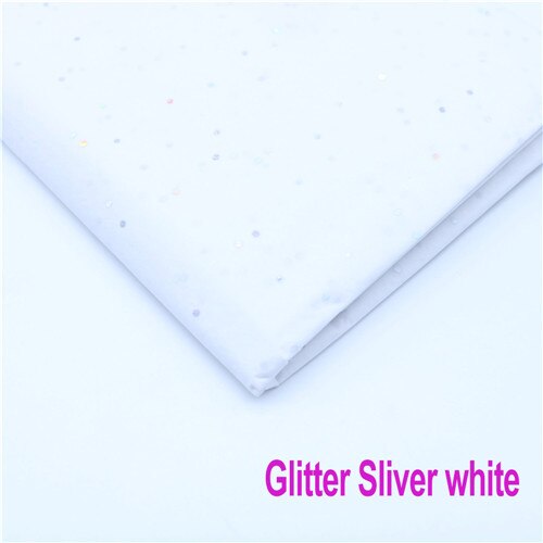 Glitter silver white