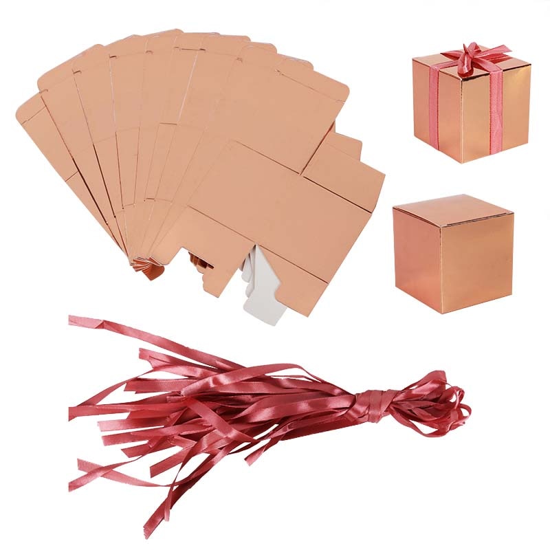 Gift Box with Ribbon 10-50 Pcs Set