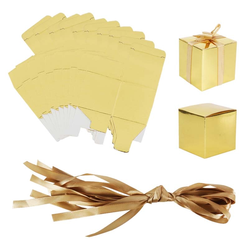 Gift Box with Ribbon 10-50 Pcs Set