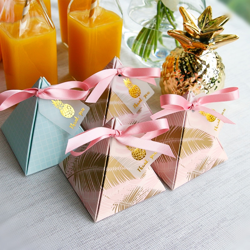 Pyramid Wedding Favor Candy Boxes