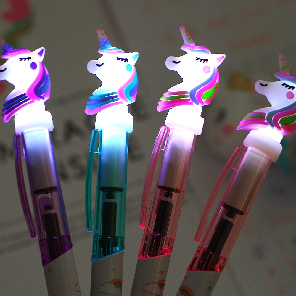 Creative Cartoon Light Unicorn Pen