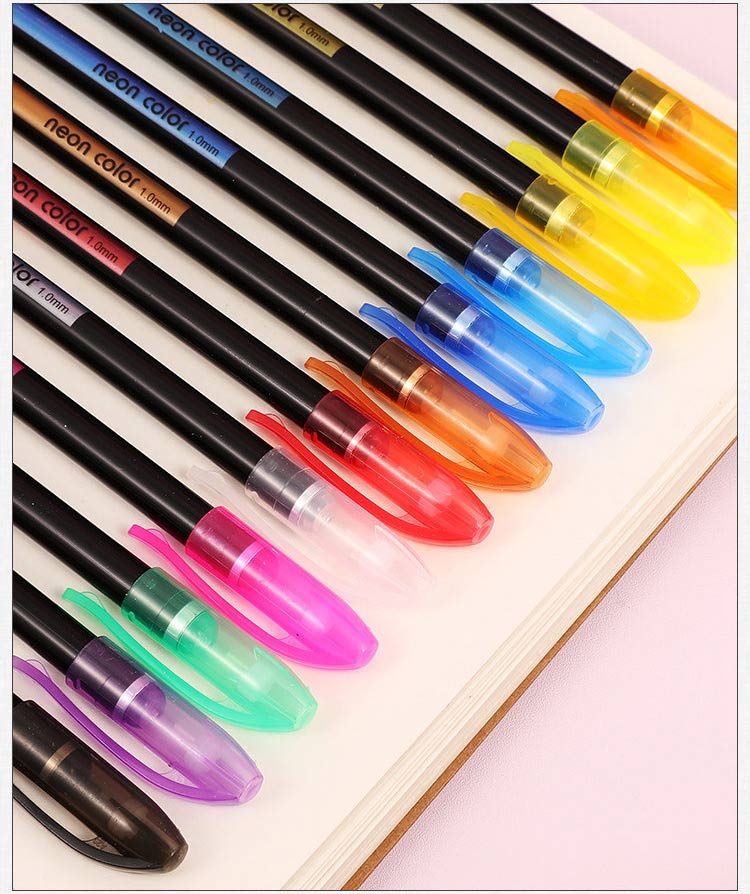 Set of Multicolored Gel Pens