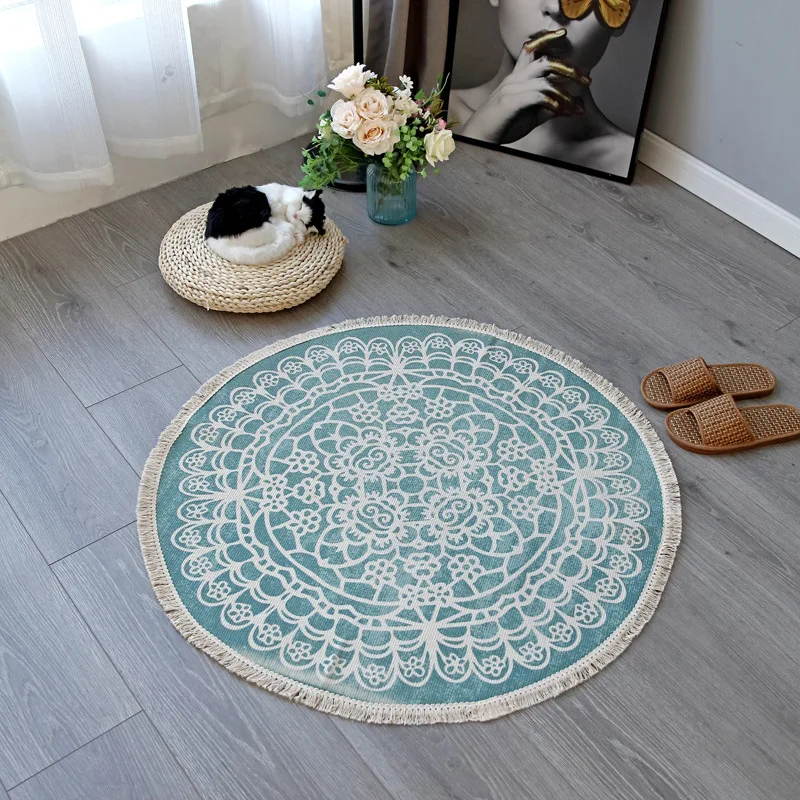 Bohemian Patterned Round Carpet
