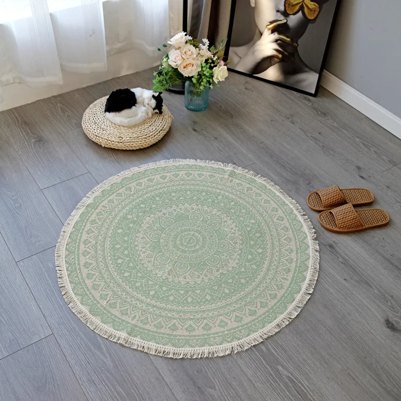 Bohemian Patterned Round Carpet