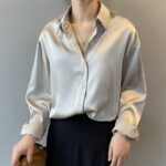 Button Up Elegant Silk Shirt